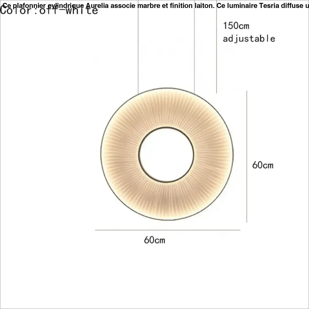 Suspension design moderne led blanc cassé stylé chic