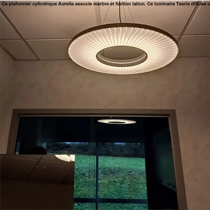 Suspension design moderne led blanc cassé stylé chic