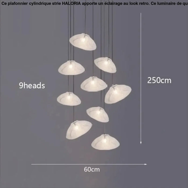 Suspension Artistique Moderne À Galets Flottants Blancs

