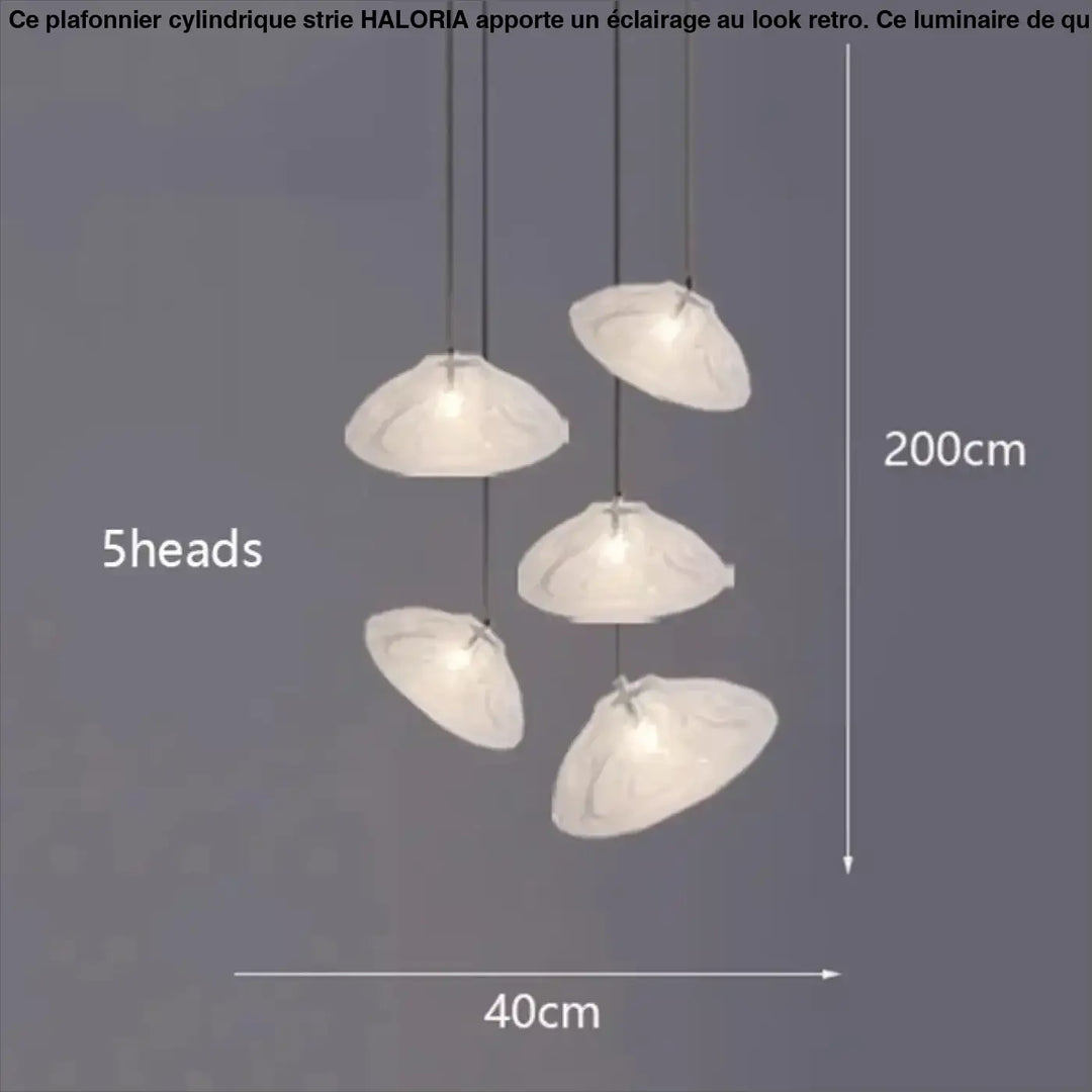 Suspension Artistique Moderne À Galets Flottants Blancs

