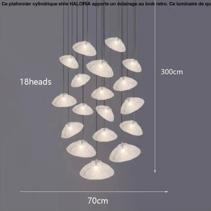 Suspension Artistique Moderne À Galets Flottants Blancs

