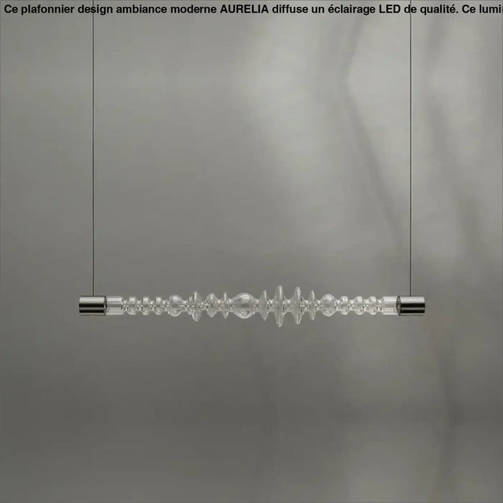 Suspension luminaire moderne en verre horizontal design