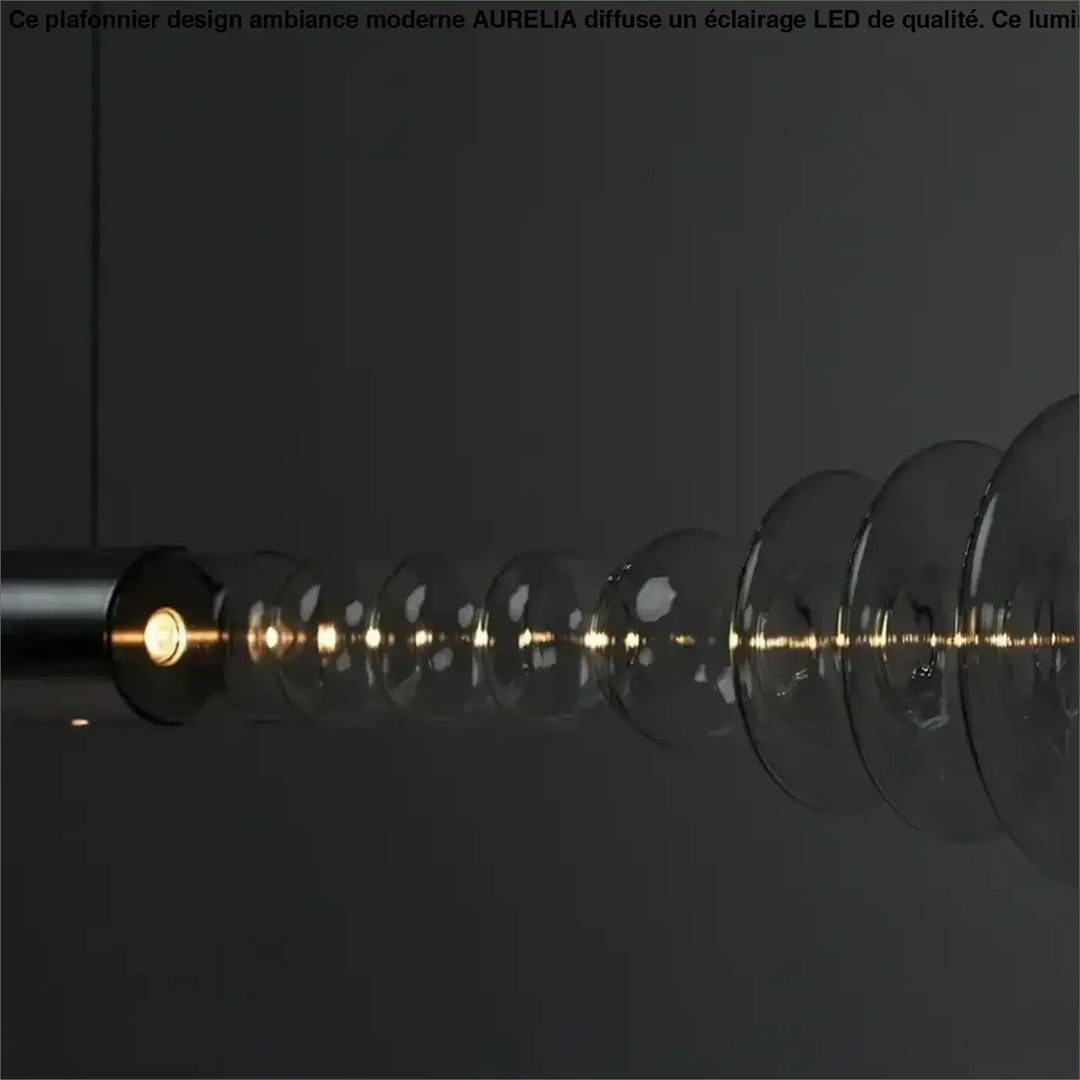 Suspension luminaire moderne en verre horizontal design