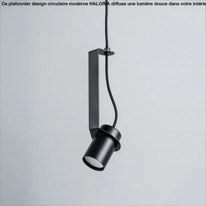 Suspension cylindrique noire minimaliste moderne chic