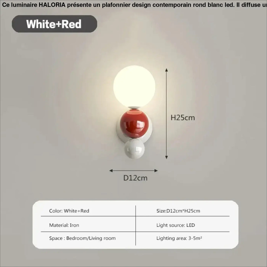 Applique murale en fer et led pour éclairage doux look chic