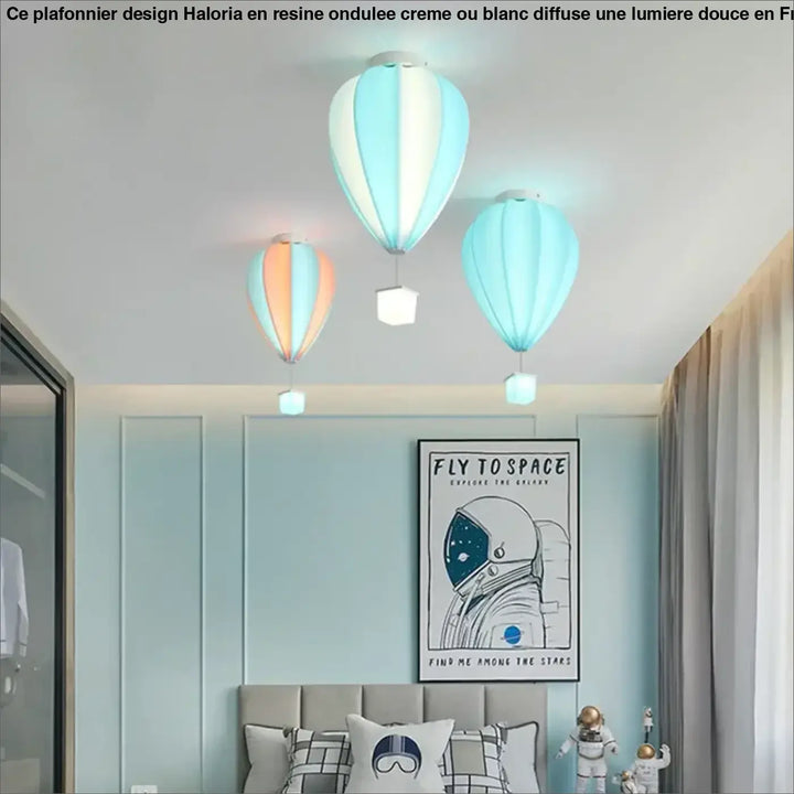 Plafonnier montgolfière coloré pour chambre d’enfant