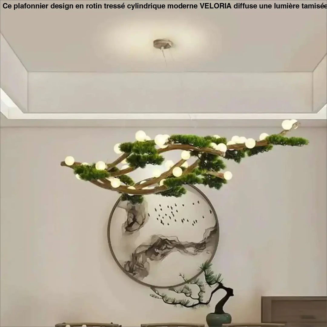 Suspension Luminaire Moderne Design Arbre Bonsai Avec Lumières

