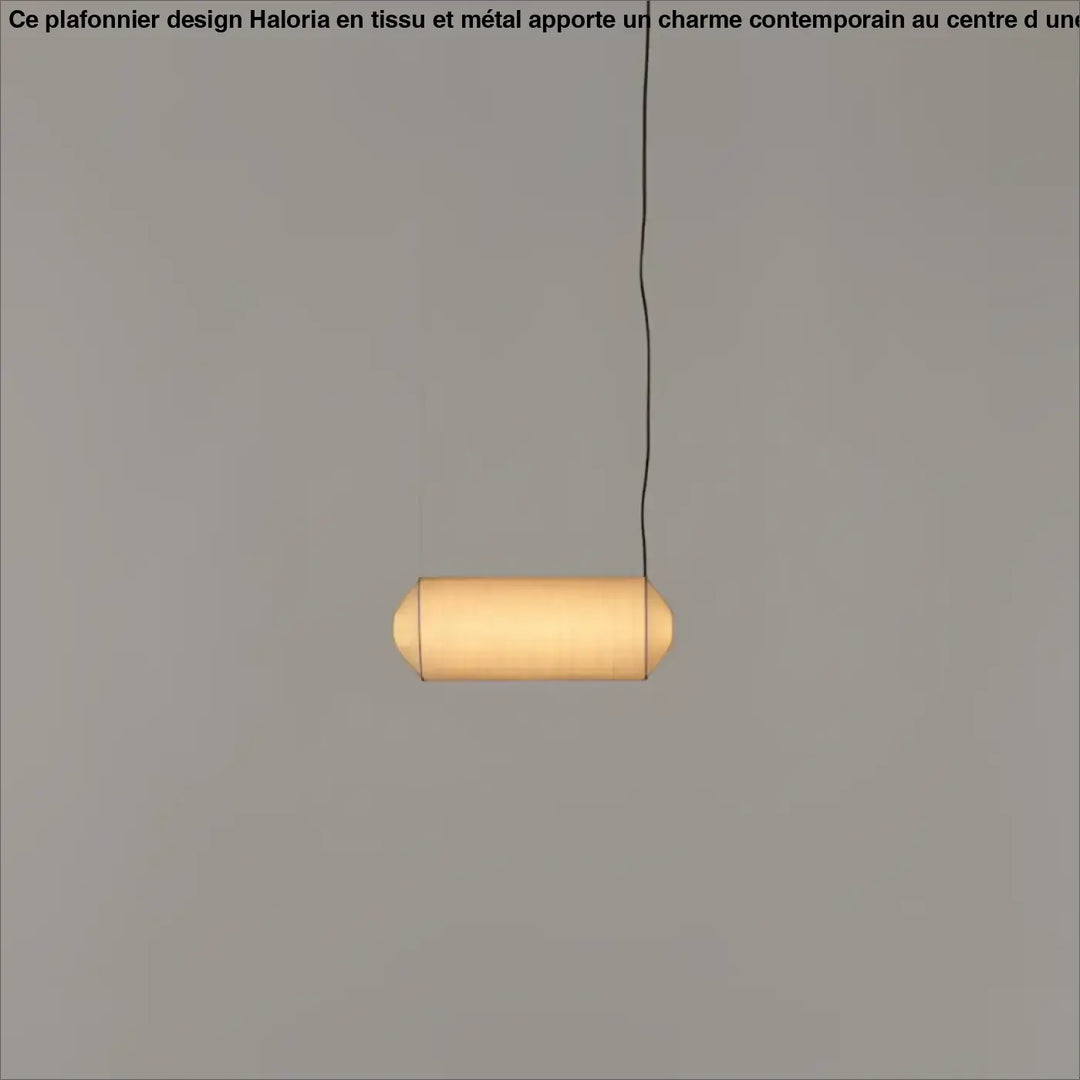 Suspension luminaire copIa cylindrique avec abat-jour en tissu washi tissé couleur chaude pour décoration intérieure