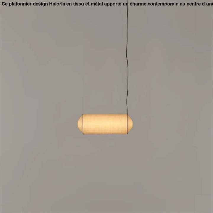 Suspension luminaire copIa cylindrique avec abat-jour en tissu washi tissé couleur chaude pour décoration intérieure