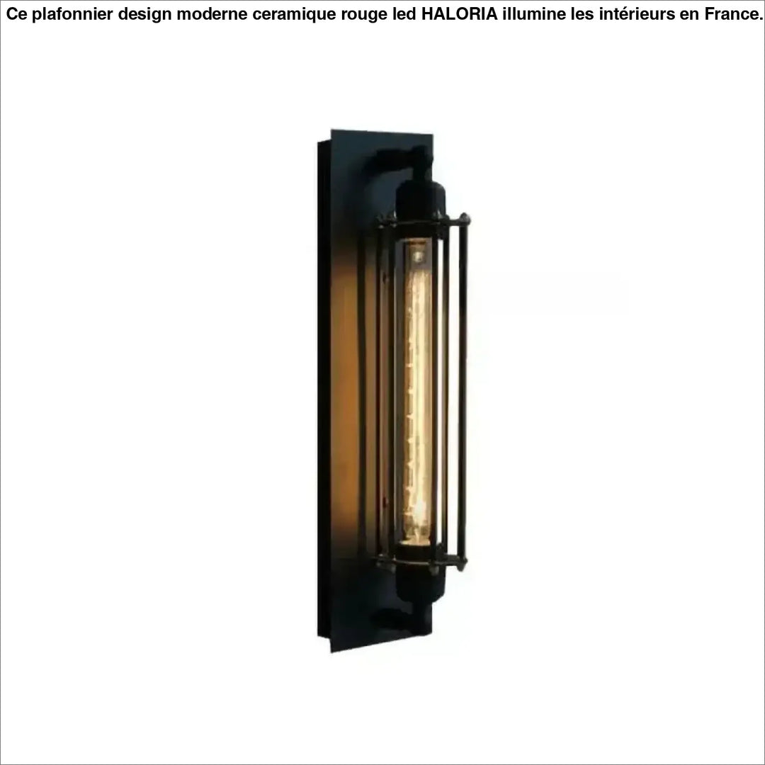 Suspension luminaire industriel noir au design vintage