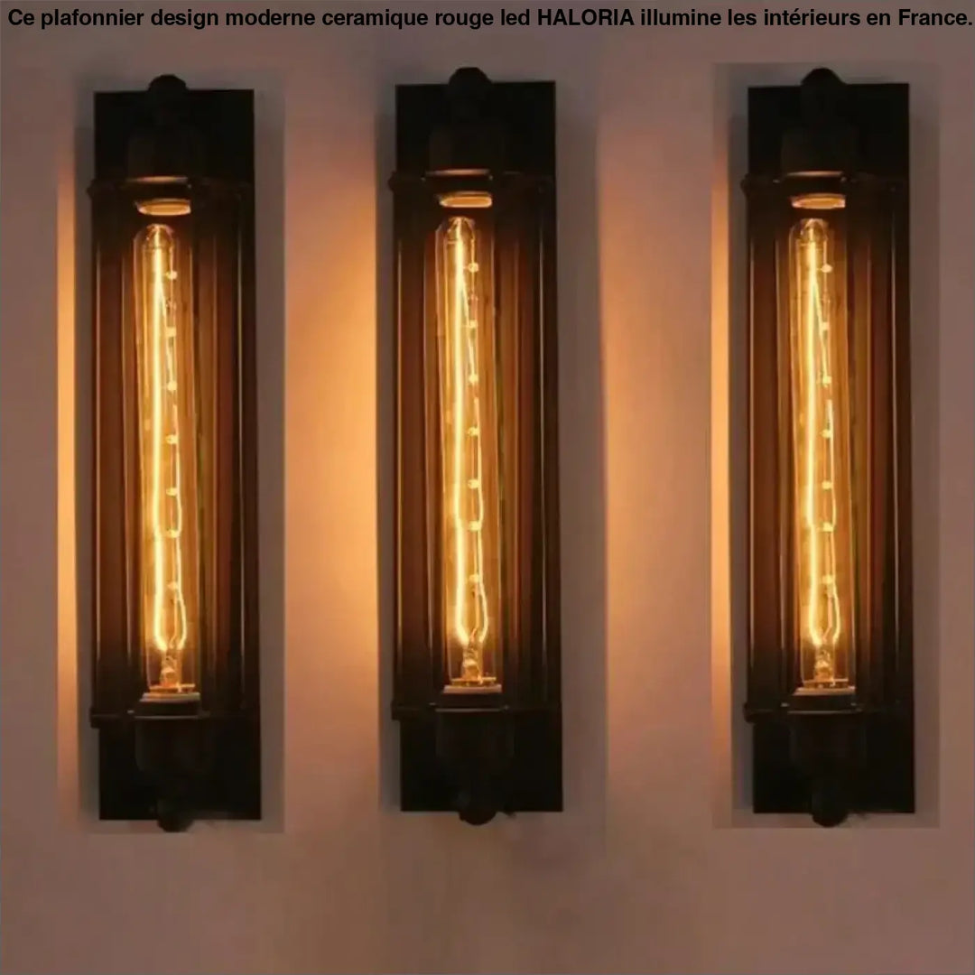 Suspension luminaire industriel noir au design vintage