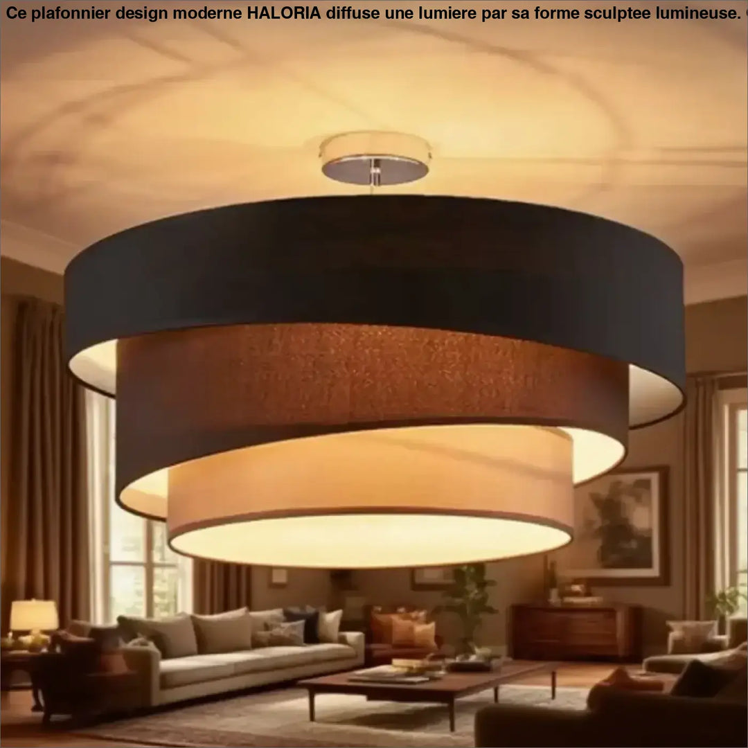 Plafonnier design circulaire moderne à lumière douce en métal