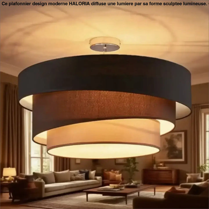 Plafonnier design circulaire moderne à lumière douce en métal