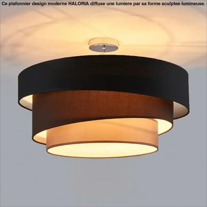 Plafonnier design circulaire moderne à lumière douce en métal