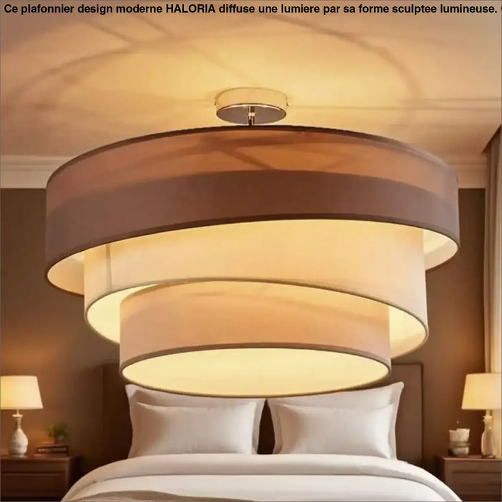 Plafonnier design circulaire moderne à lumière douce en métal