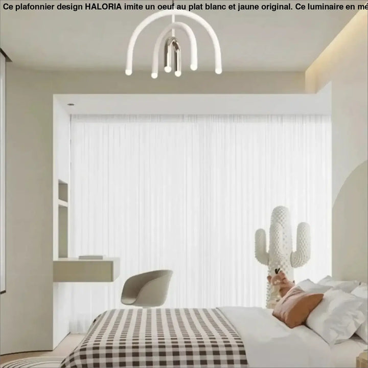 Suspension luminaire design en arcs arrondis