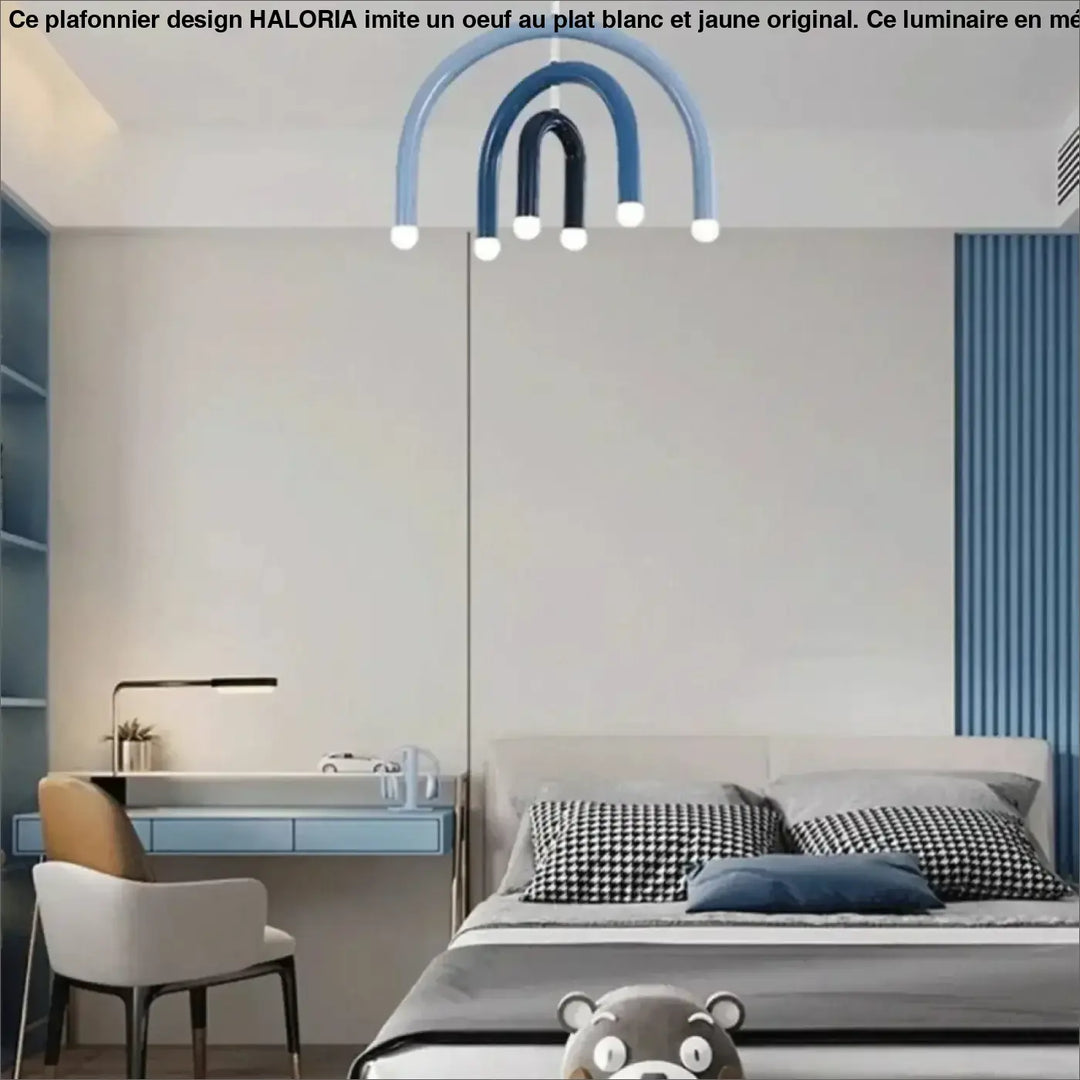 Suspension luminaire design en arcs arrondis moderne et élégant