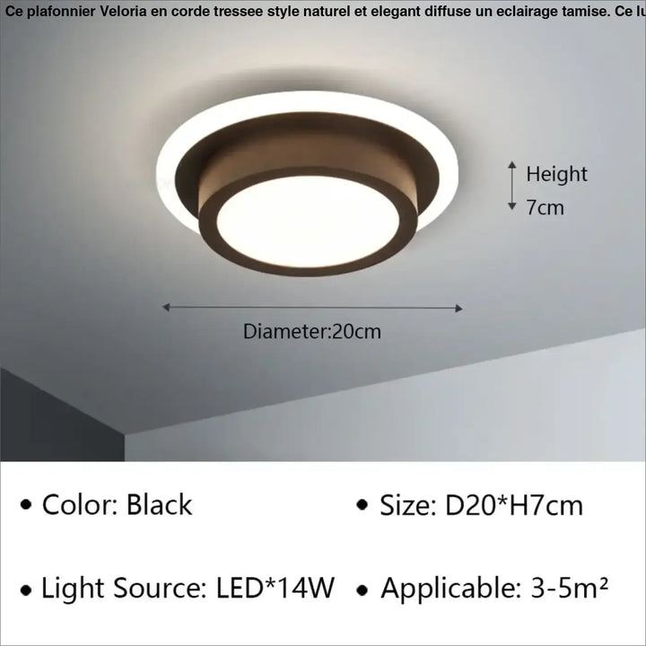 Plafonnier luminaire design led en forme sculptée élégant