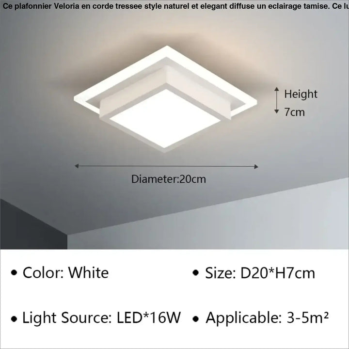 Plafonnier luminaire design led en forme sculptée élégant