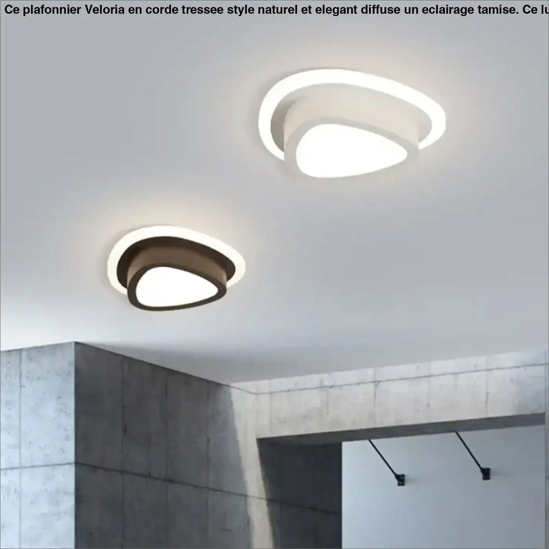 Plafonnier luminaire design led en forme sculptée élégant