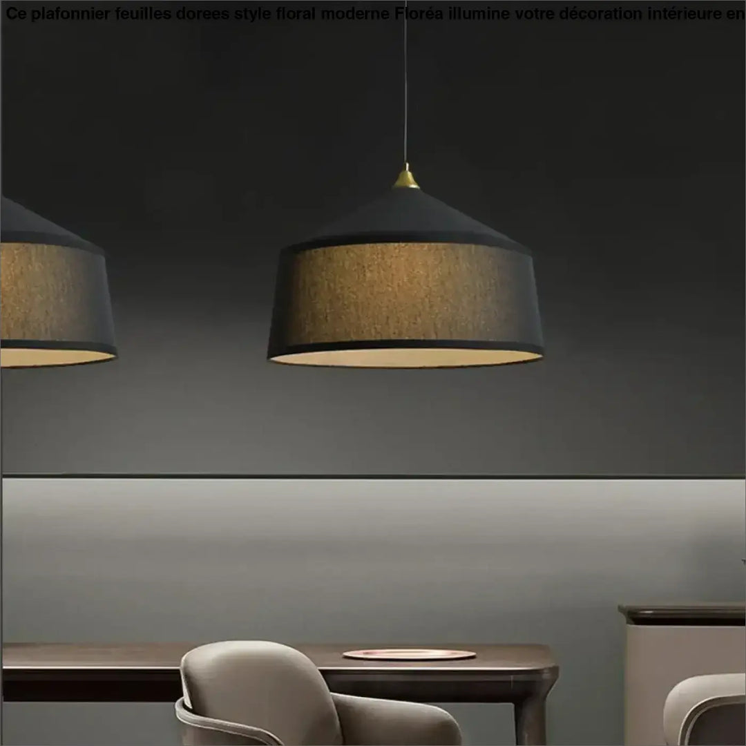 Suspension luminaire incandescente en tissus blanc ou noir