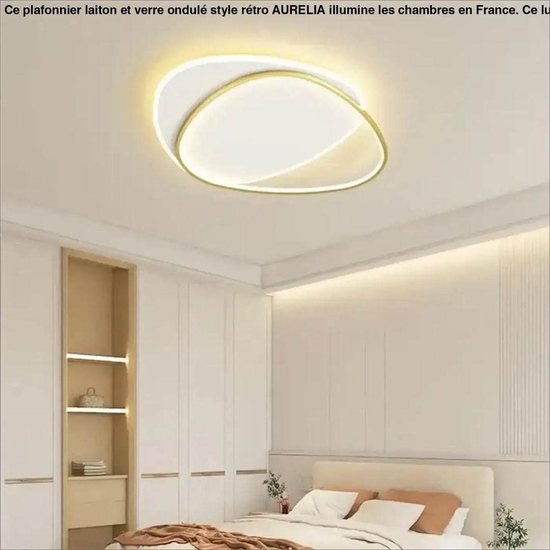 Plafonnier LED design ovale entrelacé

