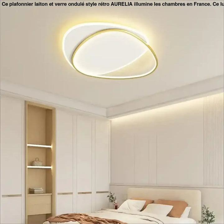 Plafonnier LED design ovale entrelacé

