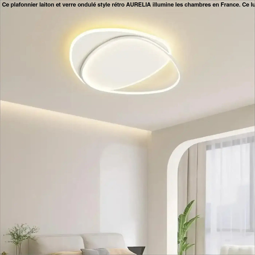 Plafonnier LED design ovale entrelacé

