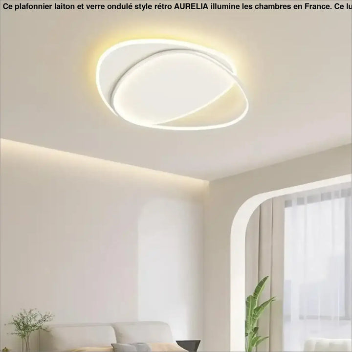 Plafonnier LED design ovale entrelacé

