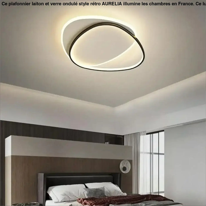 Plafonnier LED design ovale entrelacé

