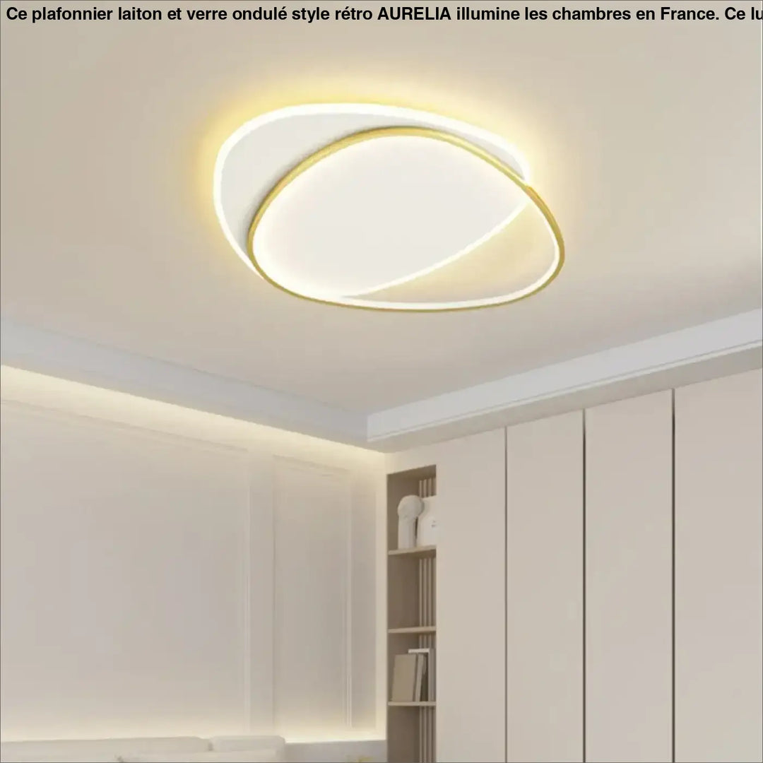 Plafonnier LED design ovale entrelacé

