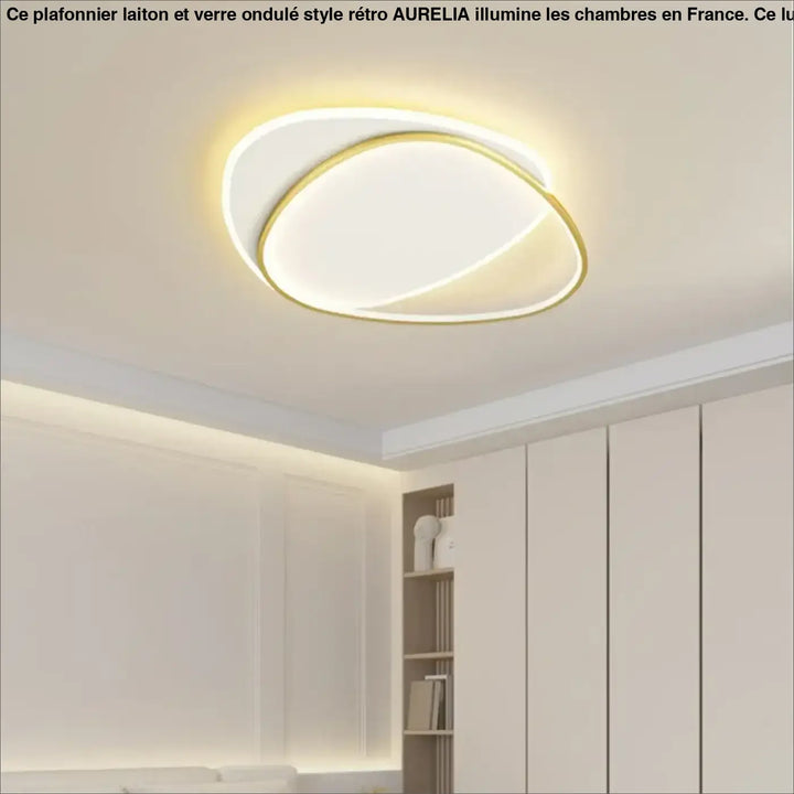 Plafonnier LED design ovale entrelacé

