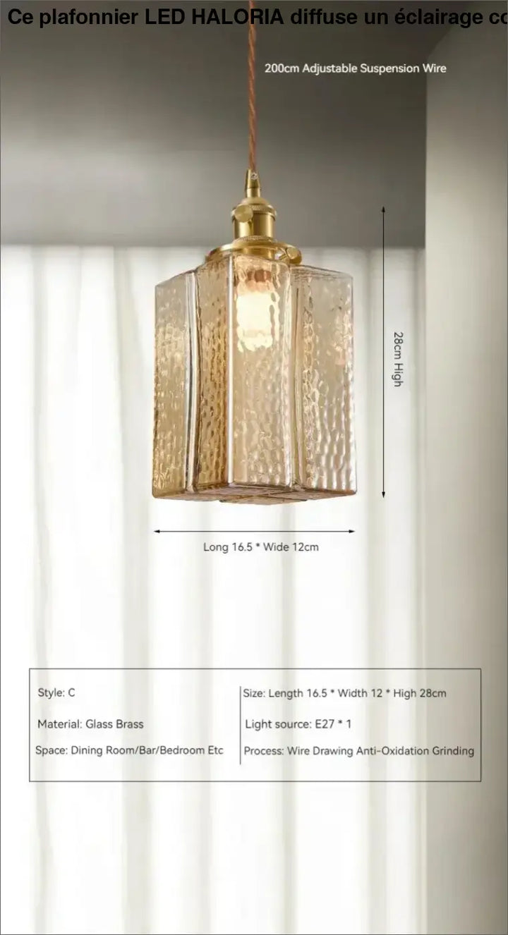 Suspension Vintage En Verre Et Laiton Pour Ambiance Douce

