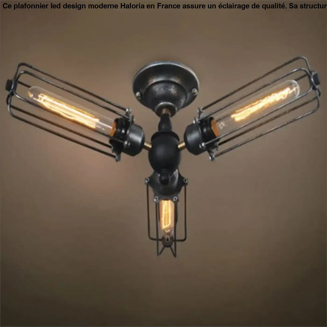 Suspension luminaire au style industriel design vintage verre