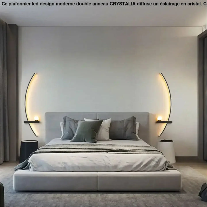 Applique murale led design forme organique élégance