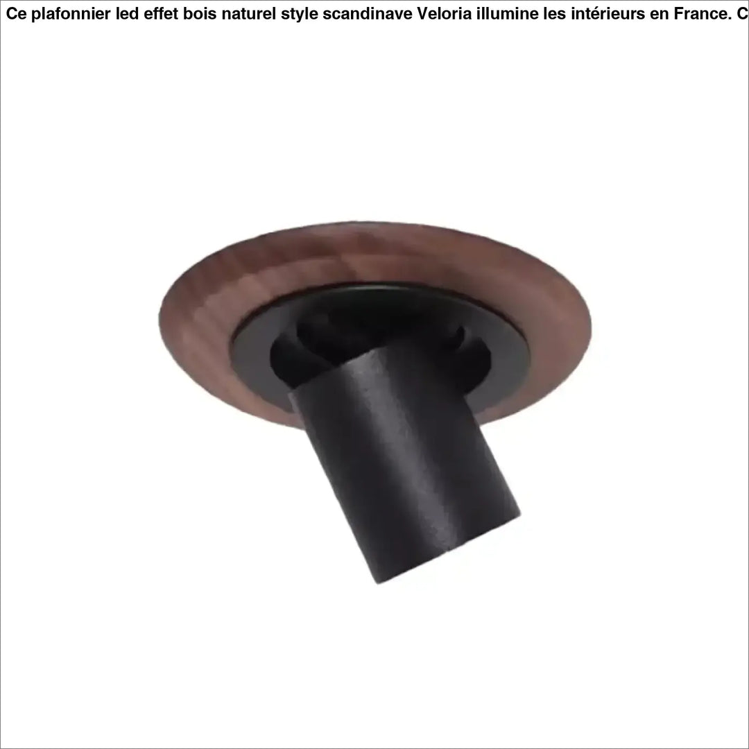 Luminaire plafonnier led rond bois moderne chic élégant