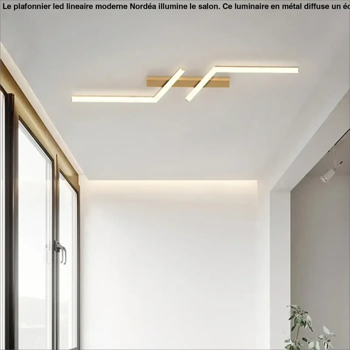 Plafonnier LED Linéaire Moderne Pour Salon Épuré

