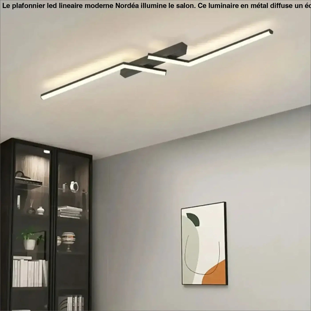 Plafonnier LED Linéaire Moderne Pour Salon Épuré

