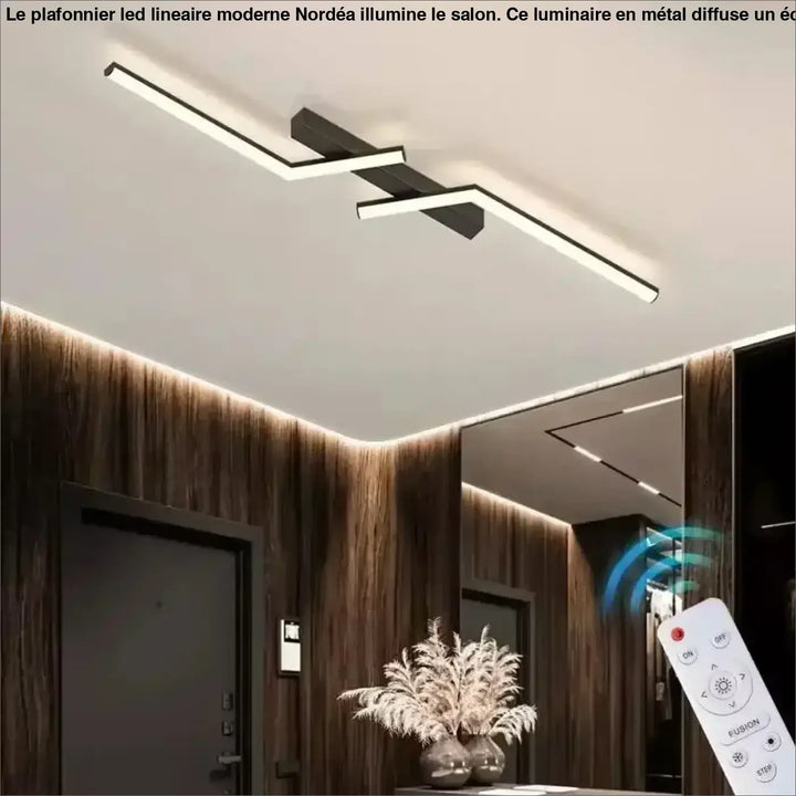 Plafonnier LED Linéaire Moderne Pour Salon Épuré

