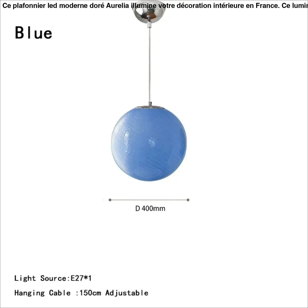 Suspension boule en verre design doux et contemporain chic