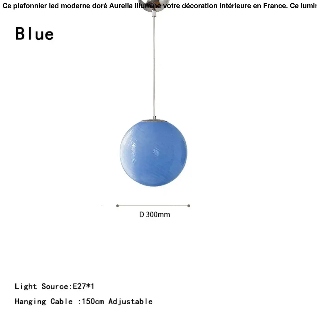 Suspension boule en verre design doux et contemporain chic