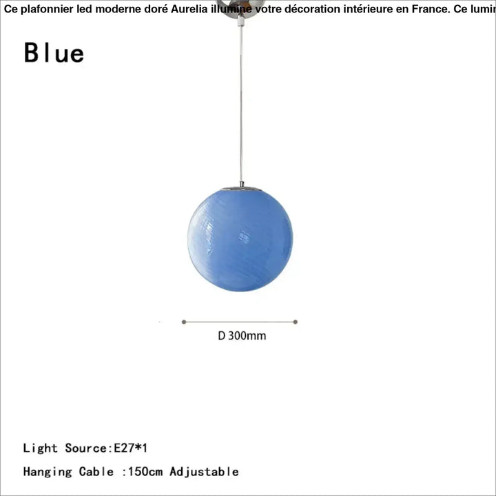 Suspension boule en verre design doux et contemporain chic