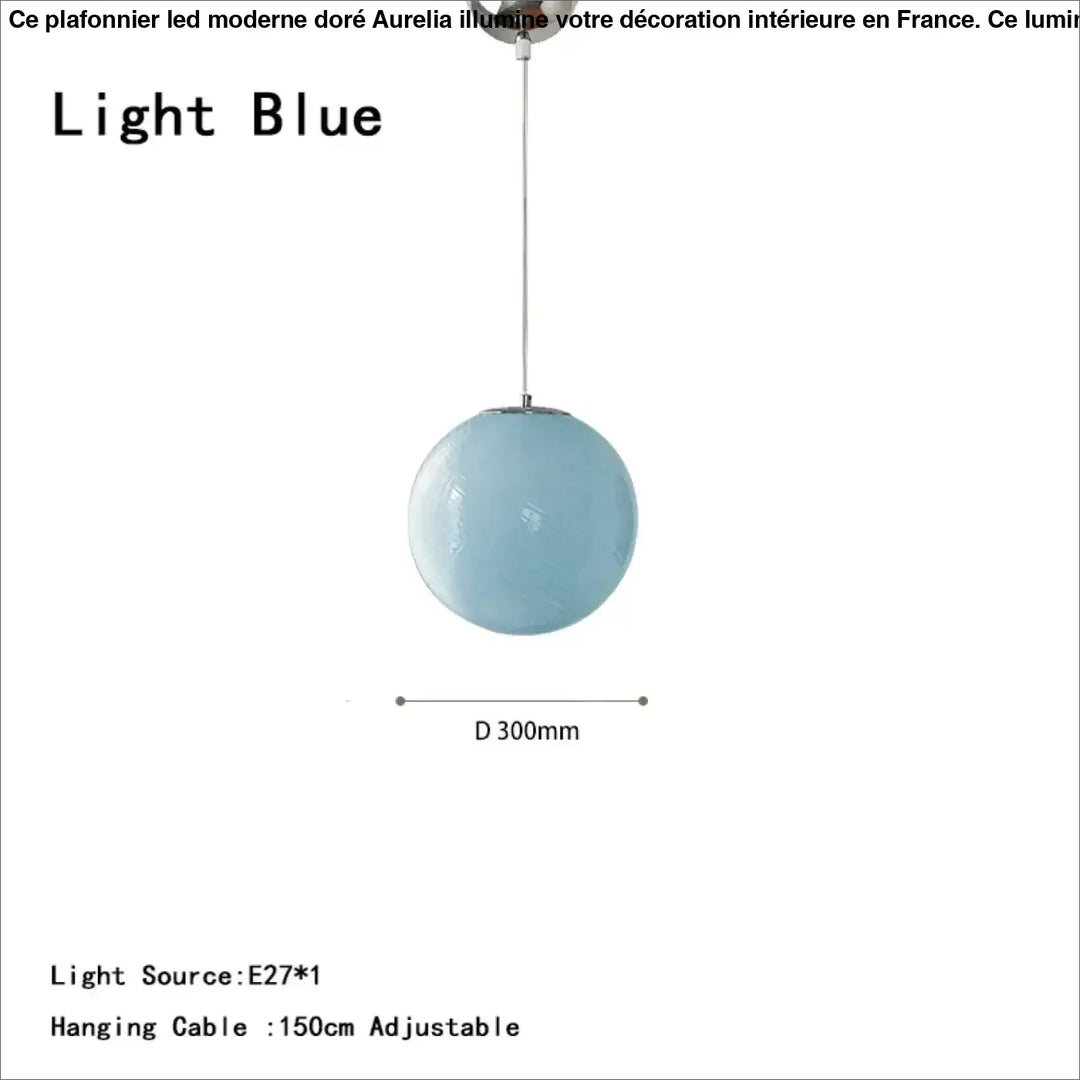 Suspension boule en verre design doux et contemporain chic