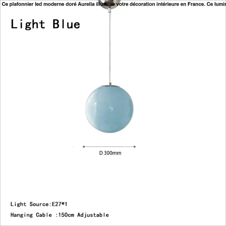 Suspension boule en verre design doux et contemporain chic