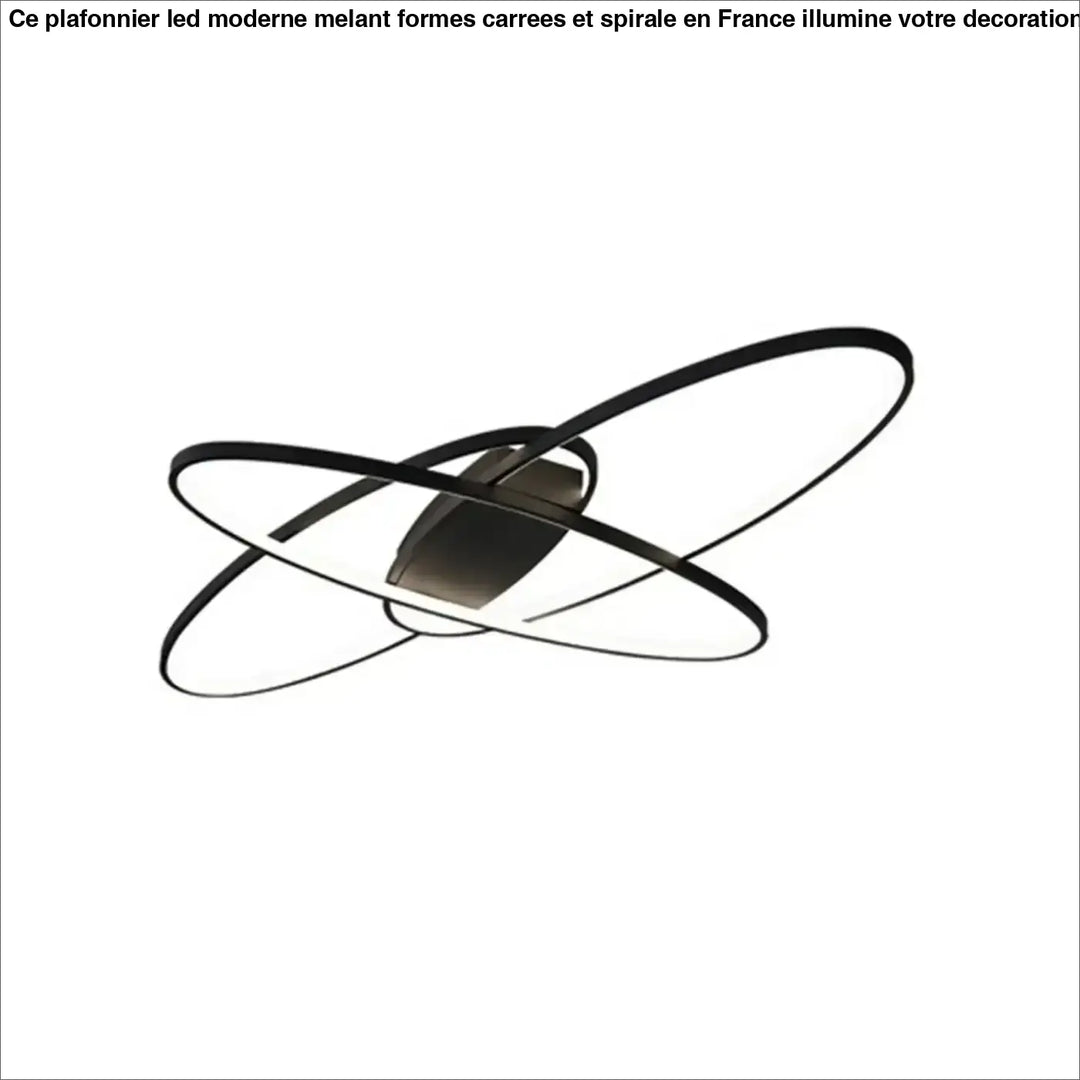 Plafonnier LED anneaux entrelacés style moderne futuriste

