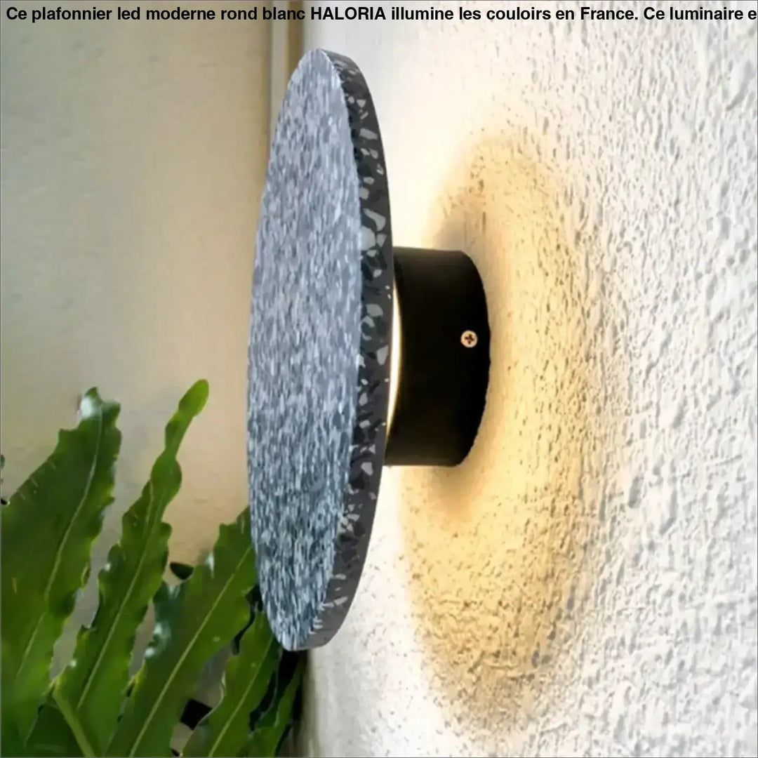 Applique murale ronde terrazzo coloré avec éclairage led moderne

