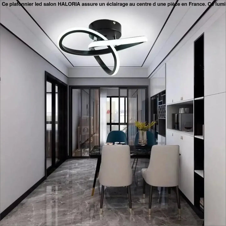 Plafonnier LED Salon Design à Anneaux Entrelacés
