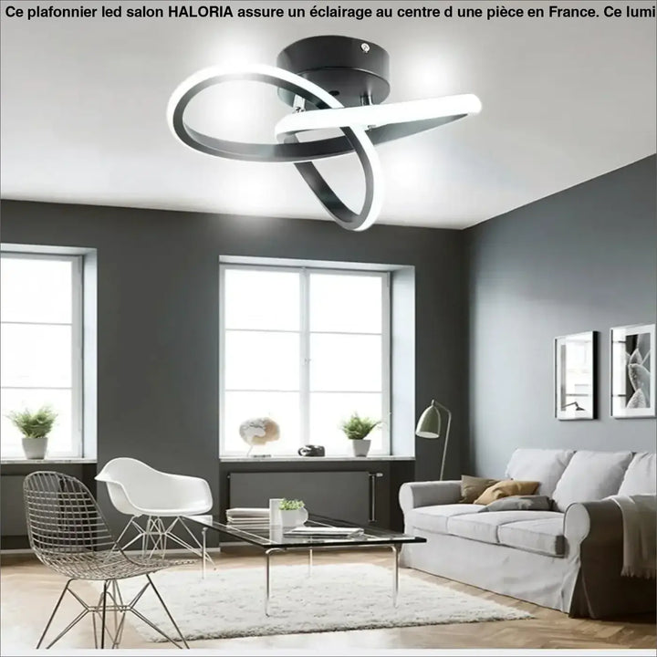Plafonnier LED Salon Design à Anneaux Entrelacés