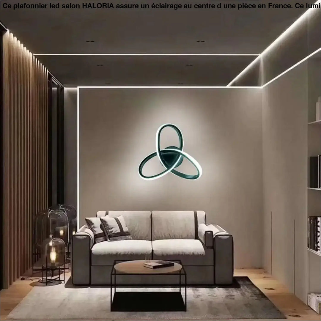 Plafonnier LED Salon Design à Anneaux Entrelacés