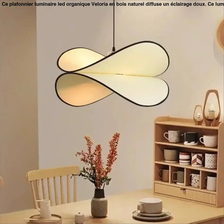 Suspension ondulée blanche style organique moderne et chic